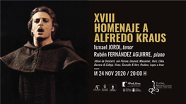 Programa XVIII Homenaje a Alfredo Kraus