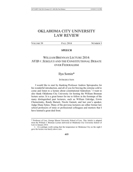 Oklahoma City University Law Review