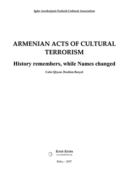 Armenian Acts of Cultural Terrorism