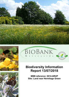 Biodiversity Information Report 13/07/2018