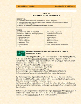 1 Dr. Melody Joy V. Mique Biochemistry of Digestion 2