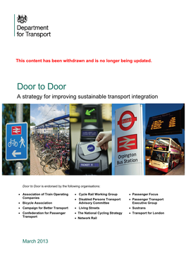A Strategy for Improving Sustainable Transport Integration
