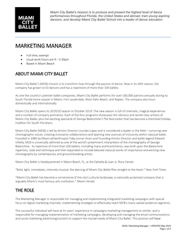 Marketing Manager