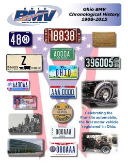 Ohio BMV Chronological History 1908-2015