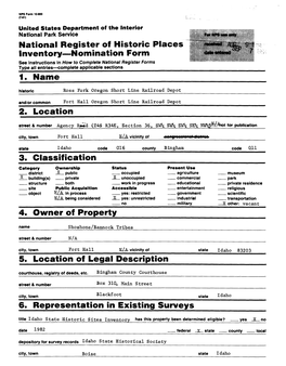 National Register of Historic Places Inventory—Nomination Form 1