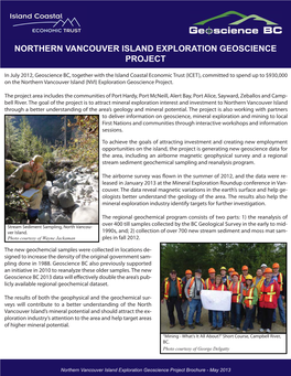 Northern Vancouver Island Exploration Geoscience Project