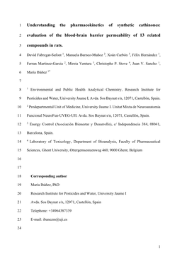 Evaluation of the Blood-Brain Barrier Permeability of 13 Related