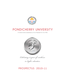 PONDICHERRY UNIVERSITY Celebrating 25 Years of Excellence