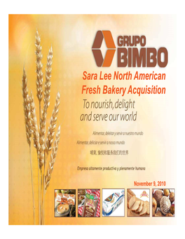 Sara Lee North American Fresh Bakery Acquisition
