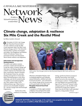 Climate Change, Adaptation & Resilience Six Mile Creek and the Restful Mind