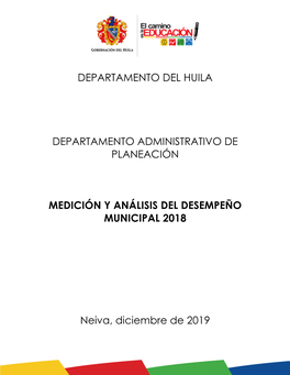 Medición Y Análisis Del Desempeño Integral Municipal –2016 Página 0