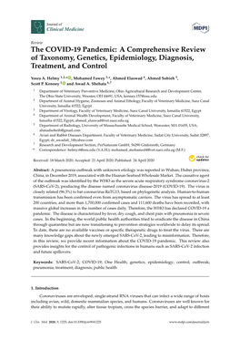 The COVID-19 Pandemic: a Comprehensive Review of Taxonomy, Genetics, Epidemiology, Diagnosis, Treatment, and Control