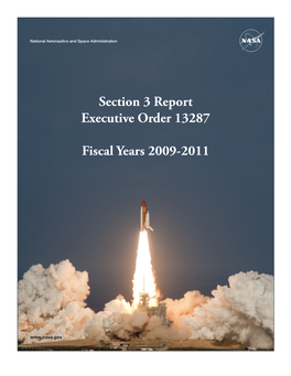 Section 3 Report Executive Order 13287 Fiscal Years 2009-2011