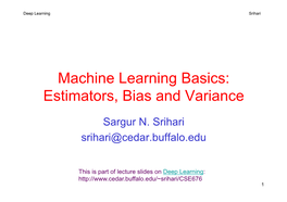 Estimators, Bias and Variance