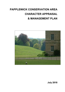 Papplewick Conservation Area Character Appraisal & Management Plan