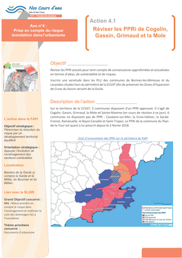 Action 4.1 Réviser Les Ppri De Cogolin, Gassin, Grimaud Et La Mole