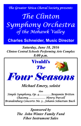 Four Seasons Michael Emery, Soloist