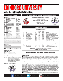 2017-18 Fighting Scots Wrestling