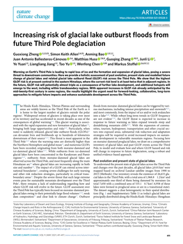 Increasing Risk of Glacial Lake Outburst Floods from Future Third Pole Deglaciation