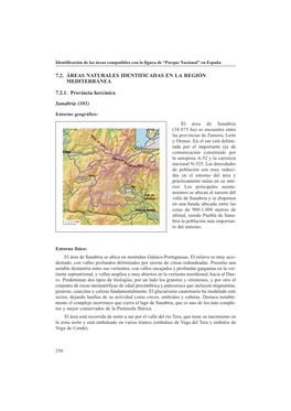 7.2 Áreas Naturales Identificadas En La Región Mediterránea