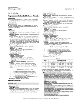 Alprazolam Extended-Release Tablets