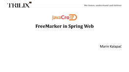 Freemarker in Spring Web