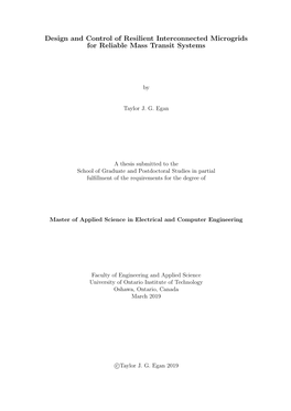 Design and Control of Resilient Interconnected Microgrids for Reliable Mass Transit Systems