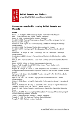 British Accents and Dialects