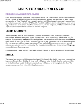 Linux Tutorial