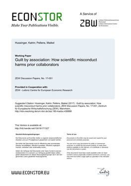 How Scientific Misconduct Harms Prior Collaborators