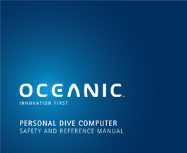 Personal Dive Computer Safety and Reference Manual