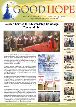 Launch Service for Stewardship Campaign 'A Way of Life'