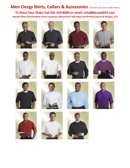 Men Clergy Shirts, Collars & Accessories