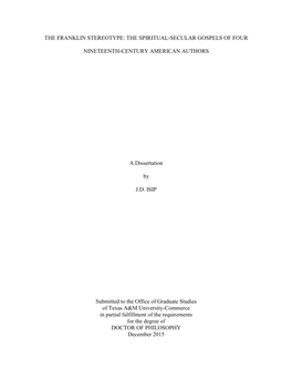 The Franklin Stereotype: the Spiritual-Secular Gospels of Four