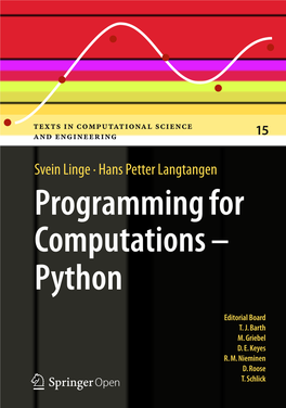 Programming for Computations – Python