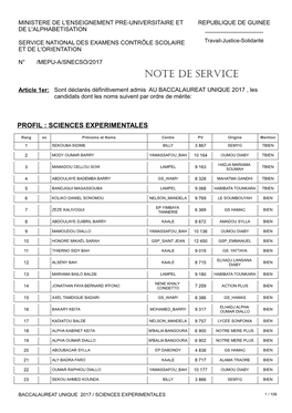 Note De Service Sera Enregistrée, Publiée Et Communiquée Partout Où Besoin Sera