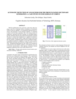 Automatic Detection of Anglicisms for the Pronunciation Dictionary Generation: a Case Study on Our German It Corpus