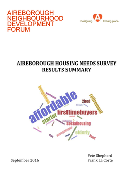 Housing Needs Survey Results Summary