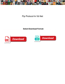 Ftp Protocol in Vb Net