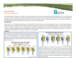 District Profile Banswara, Rajasthan