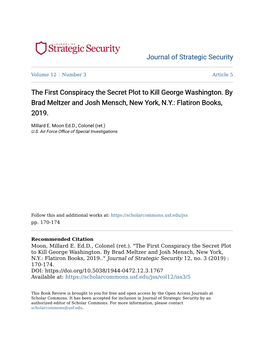 The First Conspiracy the Secret Plot to Kill George Washington