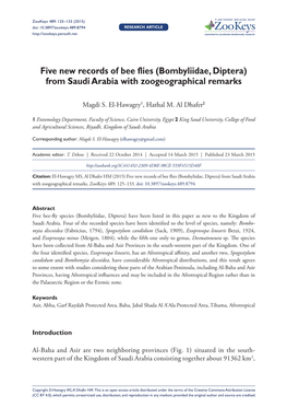 ﻿Five New Records of Bee Flies (Bombyliidae, Diptera) from Saudi