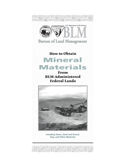 Mineral Materials from BLM-Administered Federal Lands