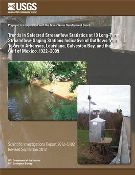 Trends in Selected Streamflow Statistics at 19 Long-Term Streamflow-Gaging Stations Indicative of Outflows from Texas to Arkansas, Louisiana, Galveston Bay, and the Gulf of Mexico, 1922