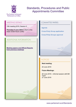 Standards, Procedures and Public Appointments Committee