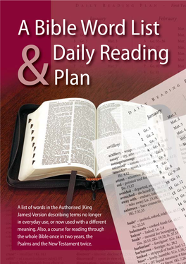 Bible Word List and Reading Plan