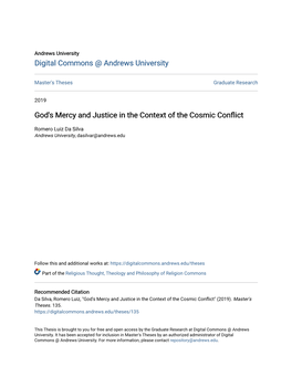 God's Mercy and Justice in the Context of the Cosmic Conflict