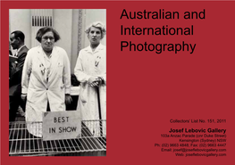 Australian and International Photography