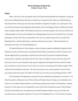 Mission Refugio Original Site Calhoun County, Texas