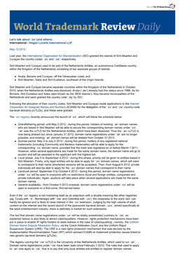 Let's Talk About '.Sx' (And Others) International - Hogan Lovells International LLP